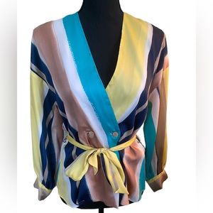 Zara Colorful Striped Blouse